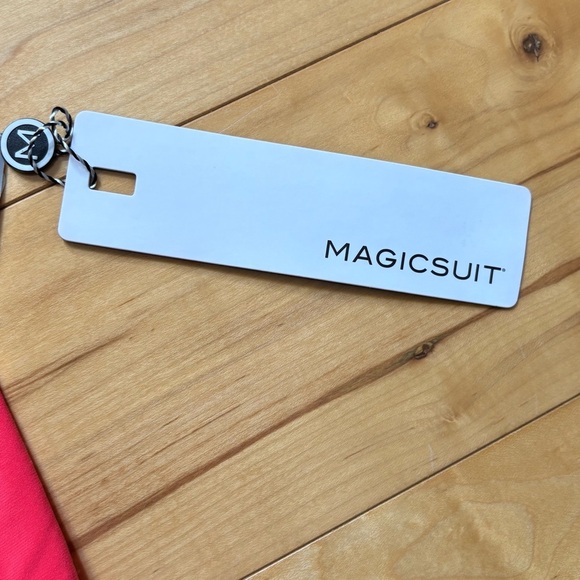 Magicsuit Solid Alex Tankini Top Sunset Orange Pink Womens Size 24W New With Tag - Picture 6 of 8